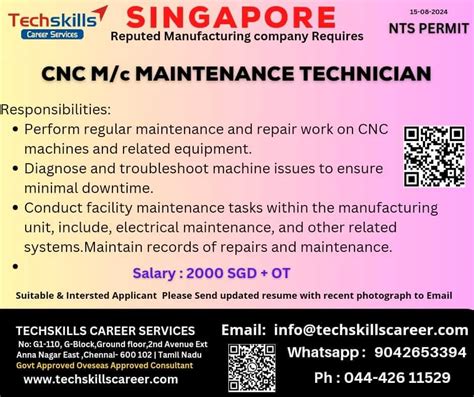 Cnc Maintenance Technician jobs in Singapore 